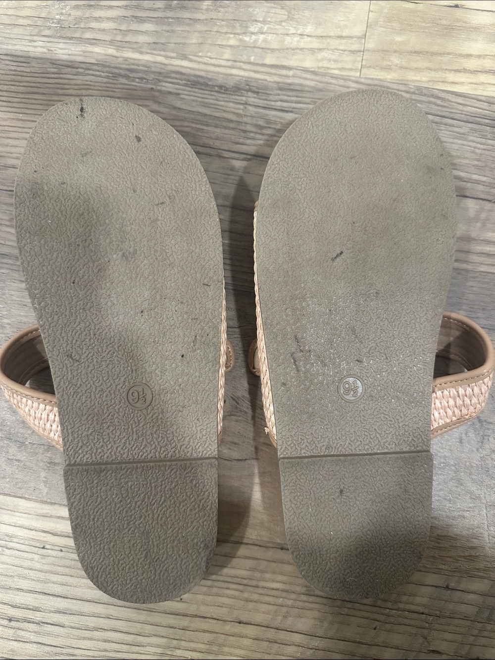 a new day Blush Woven Slide Sandals with Gold Buckle - Picture 2 of 2